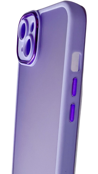 TPU чохол Luxury Metal Lens на iPhone 14 (на айфон 14) фіолетовий 086418 фото