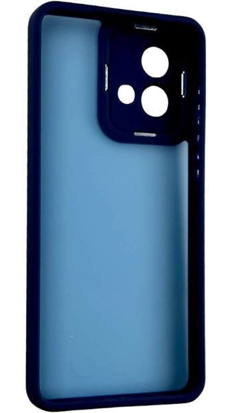 TPU чохол Luxury Metal Lens на Motorola G84 синій 094628 фото