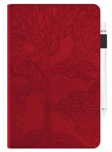 Чехол книжка Wood Book на планшет Poco Pad X1 (11.2") / красный 100946 фото