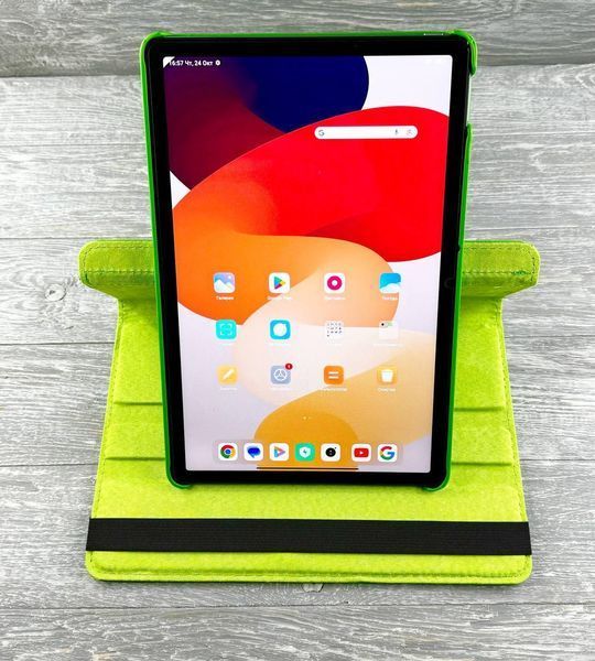 Кожаный чехол книжка 360 на Xiaomi Redmi Pad SE (11") / зеленый 093016 фото