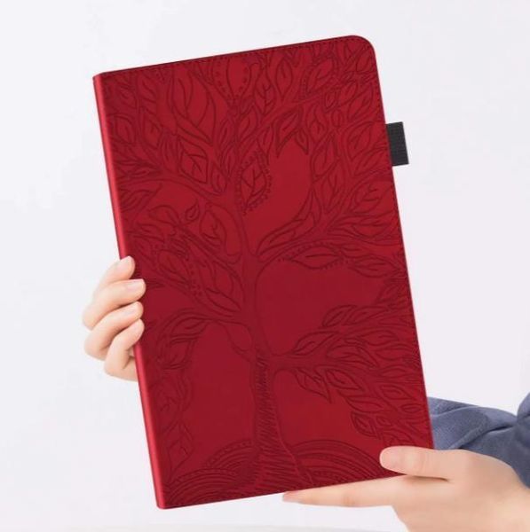 Чехол книжка Wood Book на планшет Poco Pad X1 (11.2") / красный 100946 фото