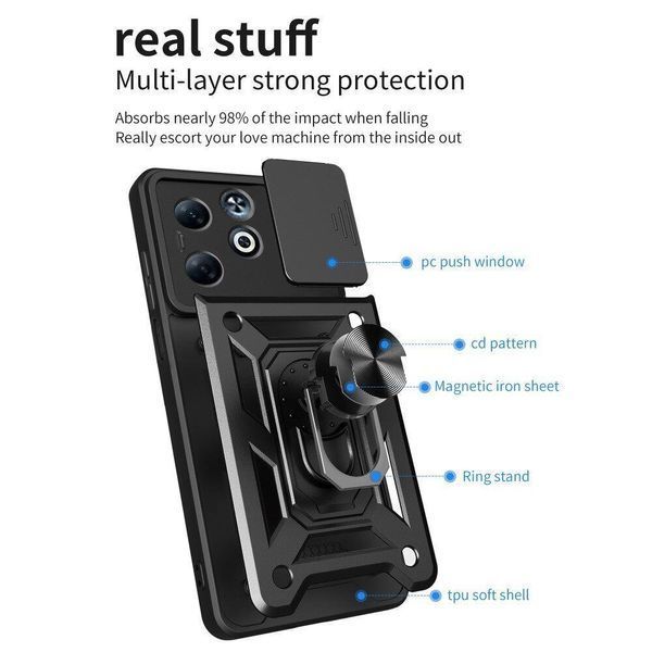 PC + TPU чохол Camshield Armor для Infinix Smart 9 (X6532) / червоний 098007 фото
