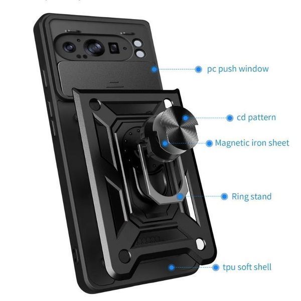 PC + TPU чехол Camshield Armor для Google Pixel 9 Pro XL / зеленый 098026 фото
