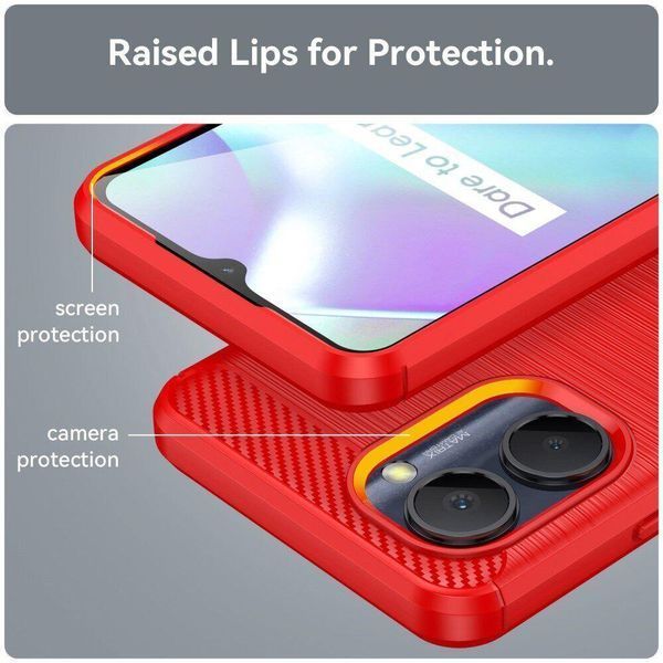TPU чехол накладка Urban для Realme C33 / красный 088384 фото