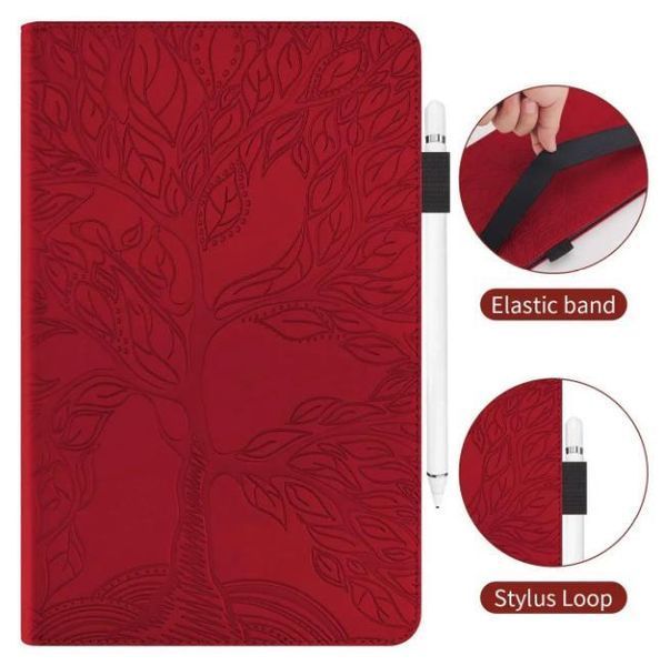 Чехол книжка Wood Book на планшет Poco Pad X1 (11.2") / красный 100946 фото