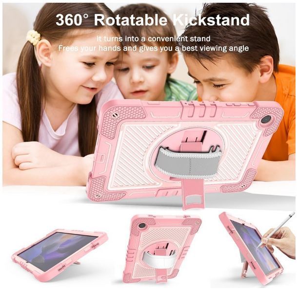 PC + TPU чохол Carbon Armor Tablet на планшет Samsung Galaxy Tab A9 Plus (11") / рожевий 200899 фото