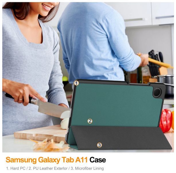 Чохол книжка Crazy Horse на Samsung Galaxy Tab A11 (8.7") / малиновий 203918 фото
