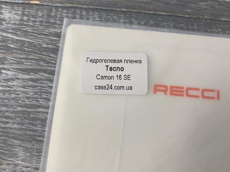 Защитная гидрогелевая пленка Recci для Tecno Camon 16 SE 082838 фото