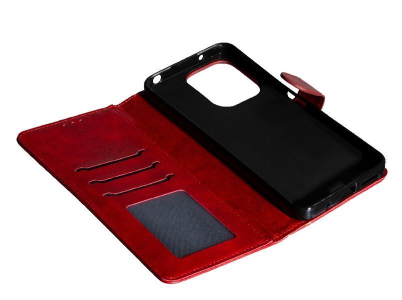 Шкіряний чохол-книжка Business Book на Poco M6 (4G) / red 200353 фото