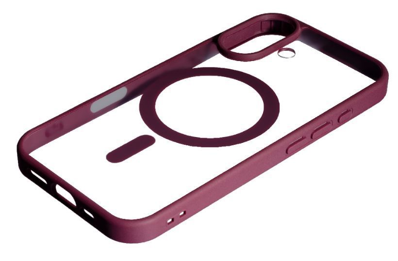 Чехол TPU+PC Color с поддержкой Magsafe для Apple iPhone 16 / red 200823 фото