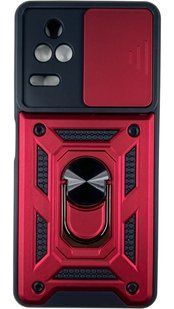 PC + TPU чехол Camshield armor на Xiaomi Poco F4 (на поко ф4) красный 087288 фото