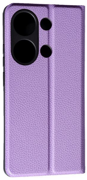 Шкіряний чохол-книжка Fibra case на Xiaomi Redmi Note 13 Pro (4G) / фіолетовий 200783 фото