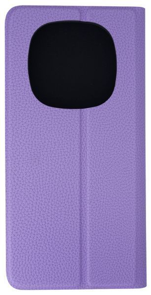 Кожаный чехол книжка Fibra case на Xiaomi Redmi Note 14 Pro (5G) / фиолетовый 202270 фото