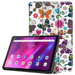 Шкіряний чохол книжка Crazy Horse для Lenovo Tab K10 (10.3") TB-X6C6 / butterfly 095659 фото