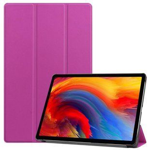 Кожаный чехол книжка Crazy Horse для Lenovo Tab P12 Pro (12.6") / баклажановый 093859 фото