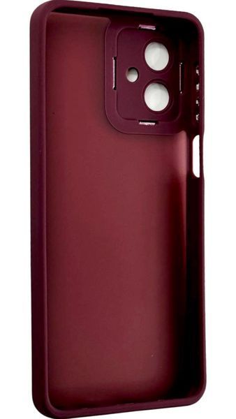 TPU чохол Luxury Metal Lens на Motorola G54 бордовий 094632 фото