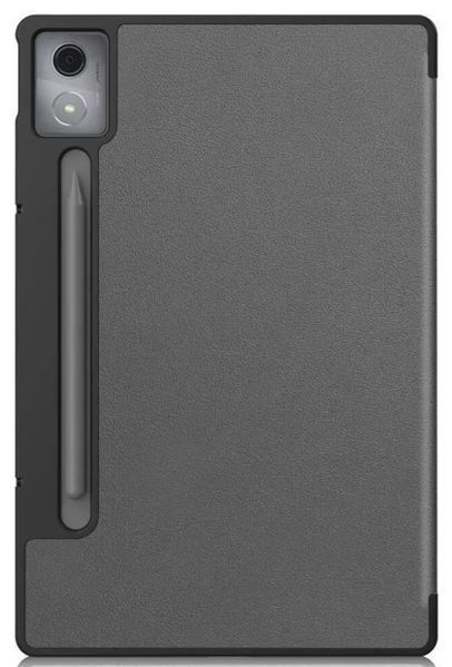 Шкіряний чохол книжка Crazy Horse на планшет Lenovo Xiaoxin Pad Pro (12.7") 2025 / сірий 202569 фото