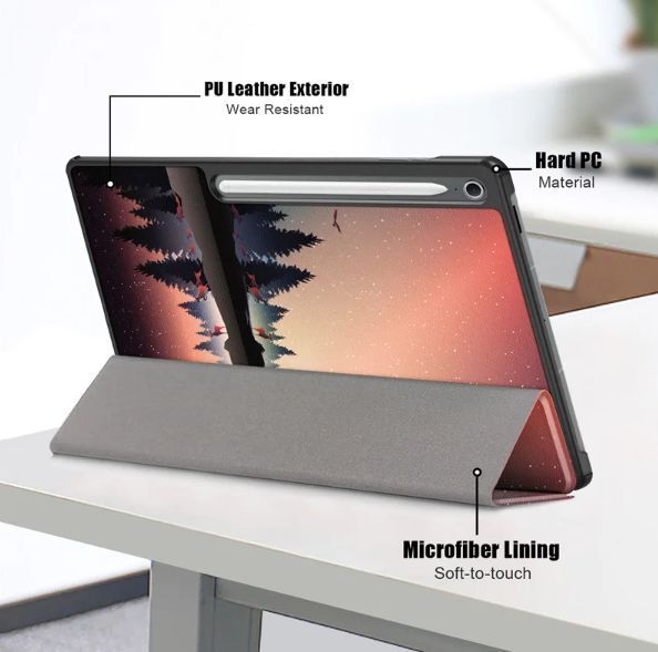 Чехол книжка Crazy Horse на планшет Samsung Galaxy Tab S10 FE Plus (13.1") / звёздная ночь 202577 фото