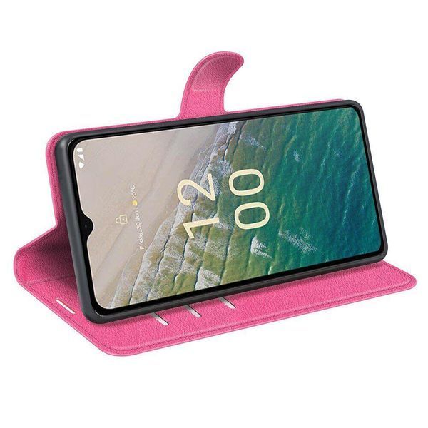 Чехол книжка Lichee для Nokia C32 малиновый 89912 фото