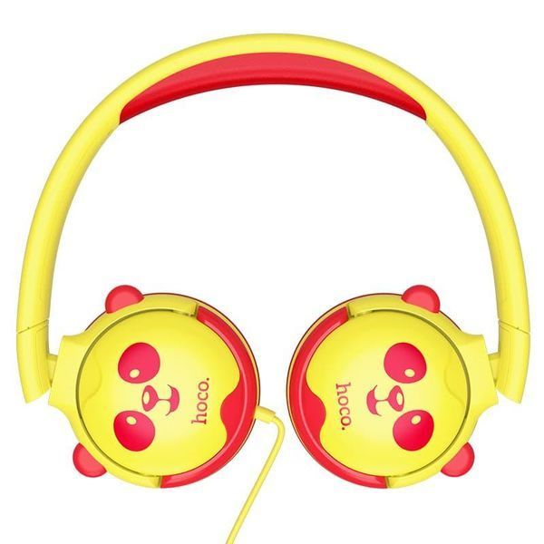 Бездротові навушники Hoco W31 PANDA Cheerful Headphones жовтий 87683 фото