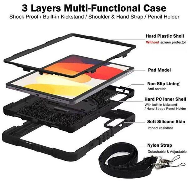 Чехол Carbon Armor Cover Tablet на Xiaomi Redmi Pad SE (11") / (черный) 093664 фото