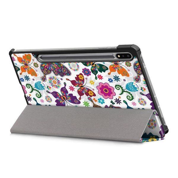 Чохол книжка Crazy Horse для Samsung Galaxy Tab S8 Plus / Tab S7 FE (12.4") / метелики 093934 фото