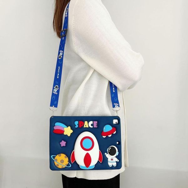 Чохол Happy Case на планшет Apple&nbsp;iPad 11" (A16) 2025 / Space Rocket (з ремінцем) 203119 фото