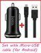 Автомобільна зарядка HOCO Z1 на 2USB (2.4 A) + micro USB (2 кольори) 51121 фото 2