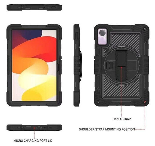 Чехол Carbon Armor Cover Tablet на Xiaomi Redmi Pad SE (11") / (черный) 093664 фото