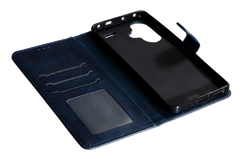 Шкіряний чохол-книжка Business Book на Xiaomi Redmi Note 13 Pro Plus (5G) / синій 095957 фото