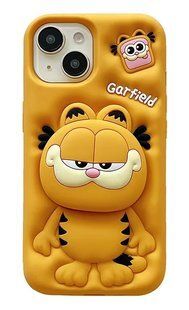 Гумовий 3D чохол для iPhone 14 / Garfield 098655 фото