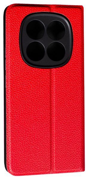 Шкіряний чохол-книжка Fibra case на Xiaomi Redmi Note 14 Pro (4G) / червоний 203007 фото