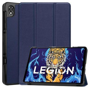 Кожаный чехол книжка Crazy Horse для Lenovo Legion Y700 (8.8") 2022 / синий 090048 фото