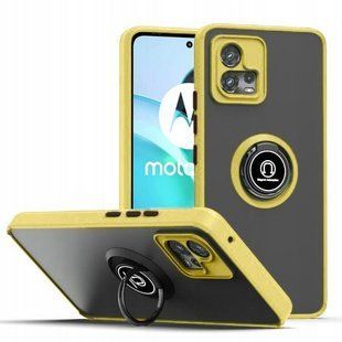 TPU чехол накладка Matte Ring Magnit для Motorola G72 желтый 094811 фото