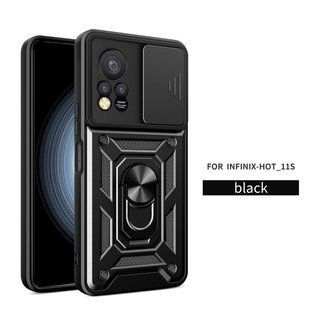 PC + TPU чехол Camshield Armor для Infinix Hot 11S / черный 089244 фото