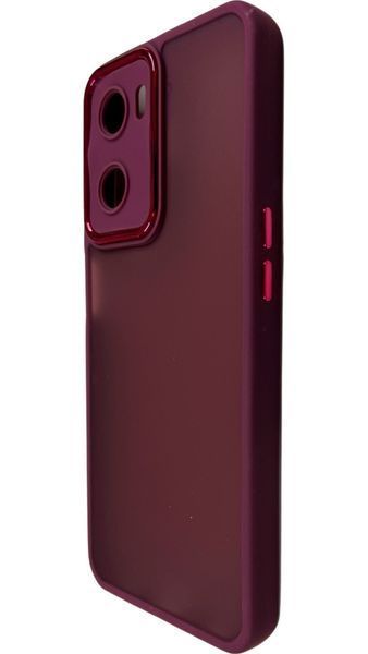 TPU чохол Luxury Metal Lens на OPPO A77 5G бордовий 90593 фото