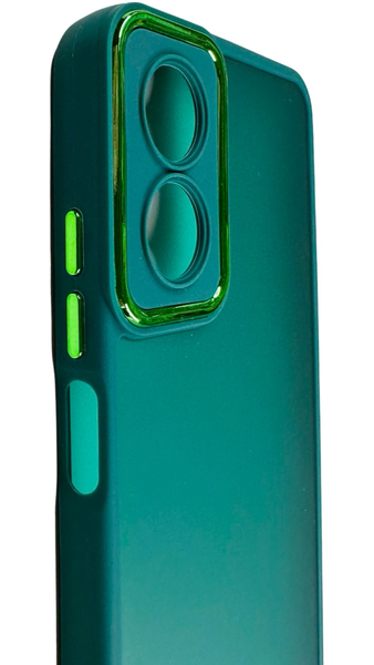 TPU чохол Luxury Metal Lens на Oppo A17K зелений 88444 фото