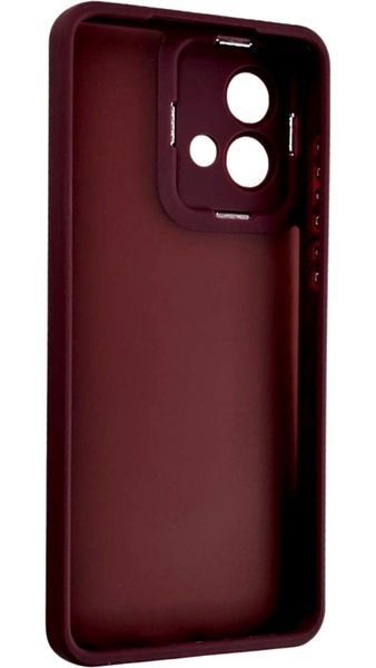 TPU чохол Luxury Metal Lens на Motorola G84 бордовий 094629 фото