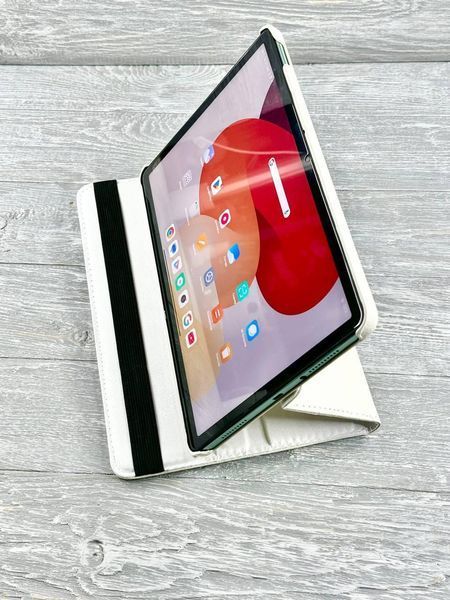Шкіряний чохол-книжка 360 на Xiaomi Redmi Pad SE (11") / білий 093017 фото