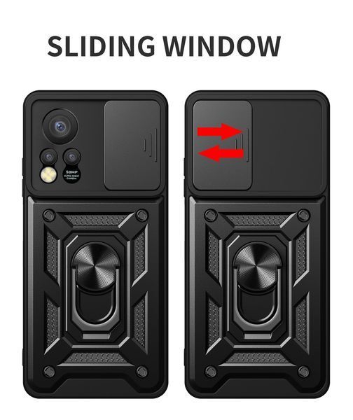 PC + TPU чехол Camshield Armor для Infinix Hot 11S / черный 089244 фото