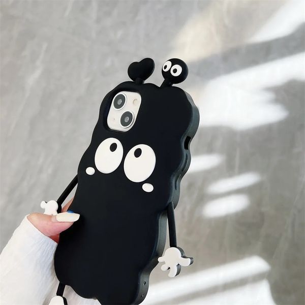 Силиконовый 3D чехол Good Monster для iPhone 12 Pro Max / черный 099525 фото