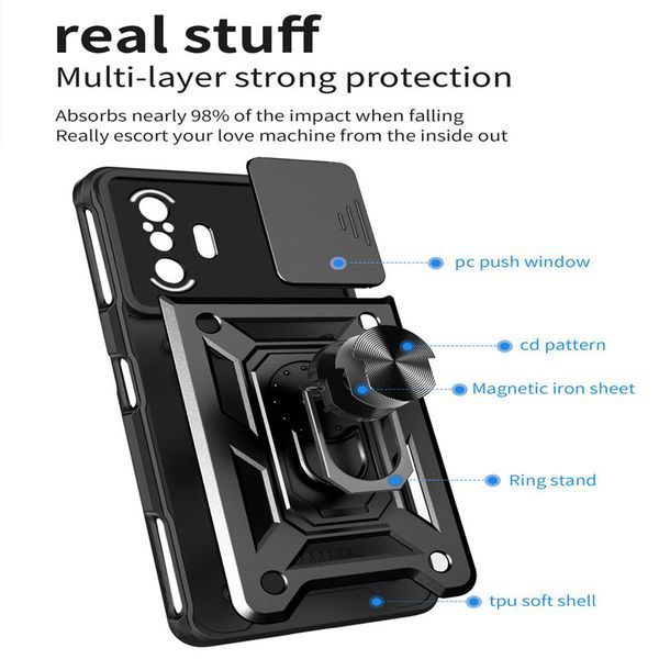 PC + TPU чохол Camshield armor для Tecno POVA 3 / червоний 089294 фото