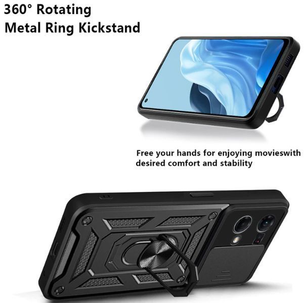 PC + TPU чохол Camshield armor для Tecno Pop 7 Pro / чорний 095101 фото