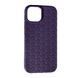 Чохол силіконовий Leather Case Weaving для iPhone 15 Plus фіолетовий 092405 фото 1
