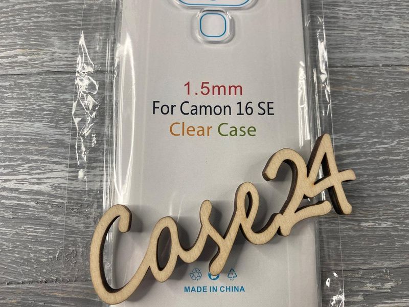Ультратонкий 0,3 мм чохол для Tecno Camon 16 SE прозорий 082839 фото