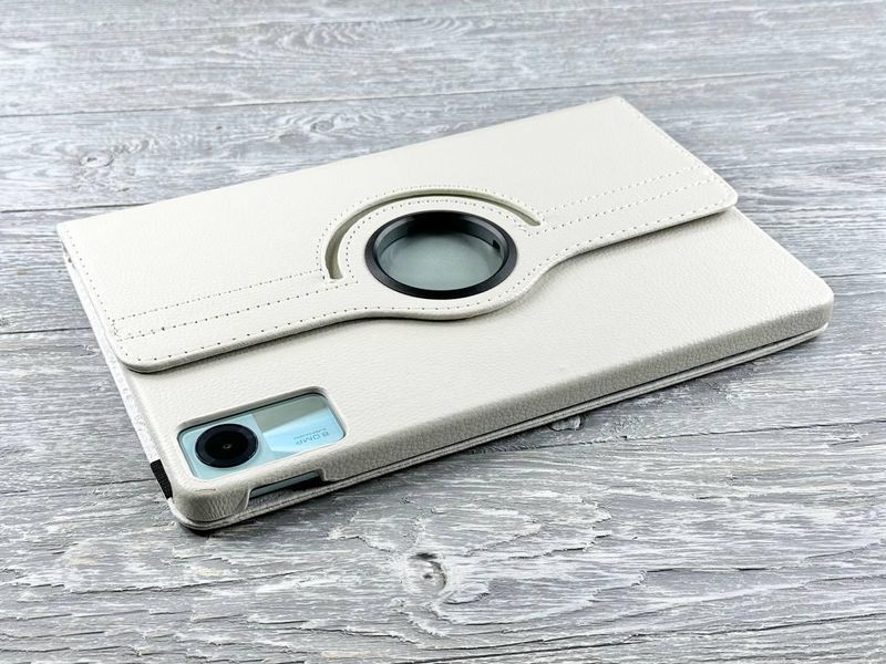 Шкіряний чохол-книжка 360 на Xiaomi Redmi Pad SE (11") / білий 093017 фото