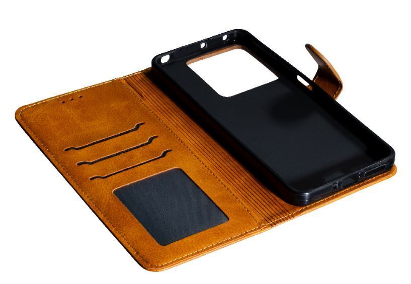 Шкіряний чохол книжка Business Book на Xiaomi Redmi Note 13 (5G) / коричневий 095937 фото