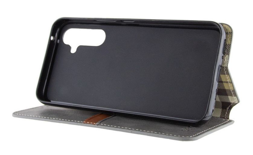 Шкіряний чохол книжка Cubic для Samsung Galaxy A16 (5G) / сірий 201197 фото