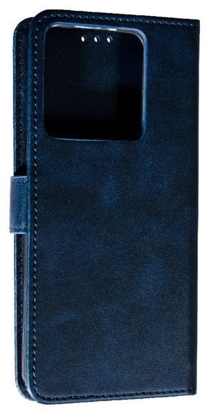 Шкіряний чохол-книжка Business Book на Xiaomi Redmi Note 13 (5G) / синій 095938 фото