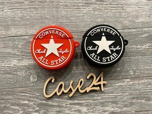 Чохол 3д Converse All Star на Airpods (чорний і червоний) 080901 фото